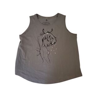 Disney Gray Tank Top Minimalist Design